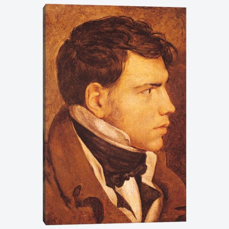 Portrait Of A Young Man Canvas Print #BMN7279} by Jean-Auguste-Dominique Ingres Canvas Art Print