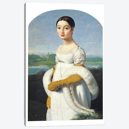 Portrait Of Mademoiselle Caroline Riviere, 1805 Canvas Print #BMN7280} by Jean-Auguste-Dominique Ingres Canvas Wall Art