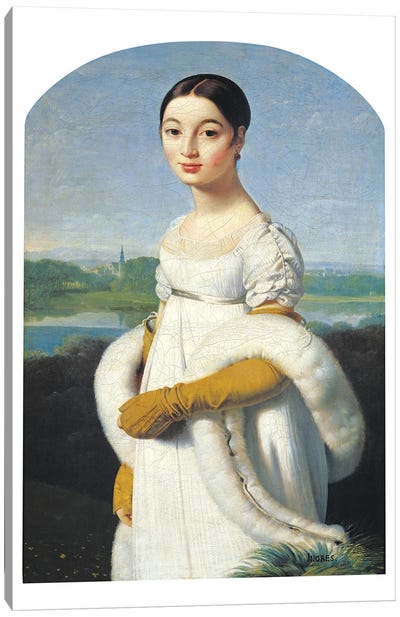 Portrait Of Mademoiselle Caroline Riviere, 1805 Canvas Art Print