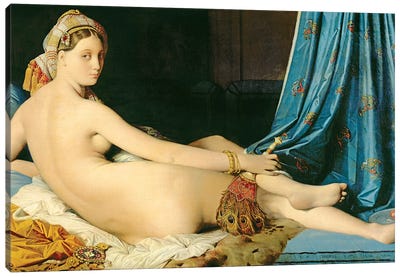 The Grande Odalisque, 1814 Canvas Art Print - Bathroom Nudes Art