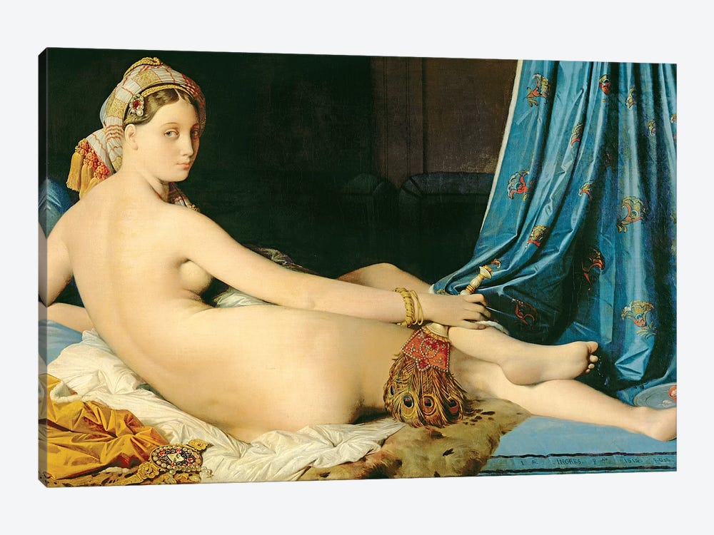 The Grande Odalisque, 1814 by Jean-Auguste-Dominique Ingres 1-piece Canvas Art Print