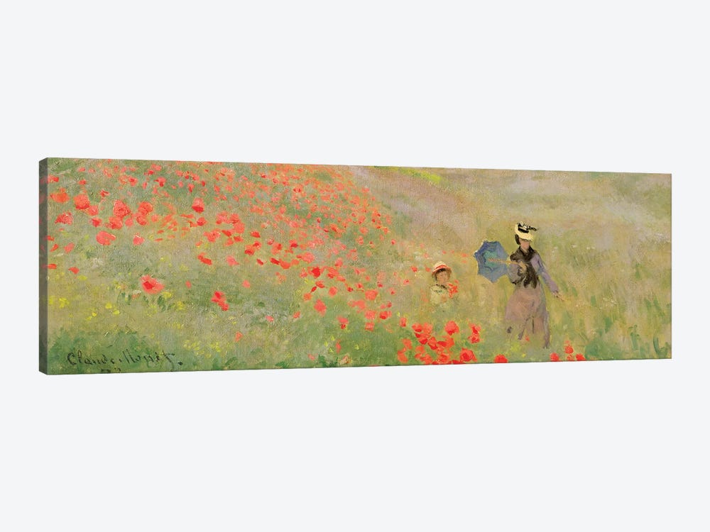 Wild Poppies, Near Argenteuil, 1873 by Claude Monet 1-piece Canvas Print