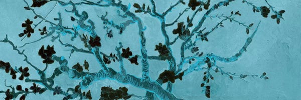 Post-Impressionism: Almond Blossom On Teal by Vincent van Gogh
