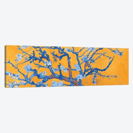 Almond Blossom On Orange Canvas Print #BMN7292} by Vincent van Gogh Canvas Art Print