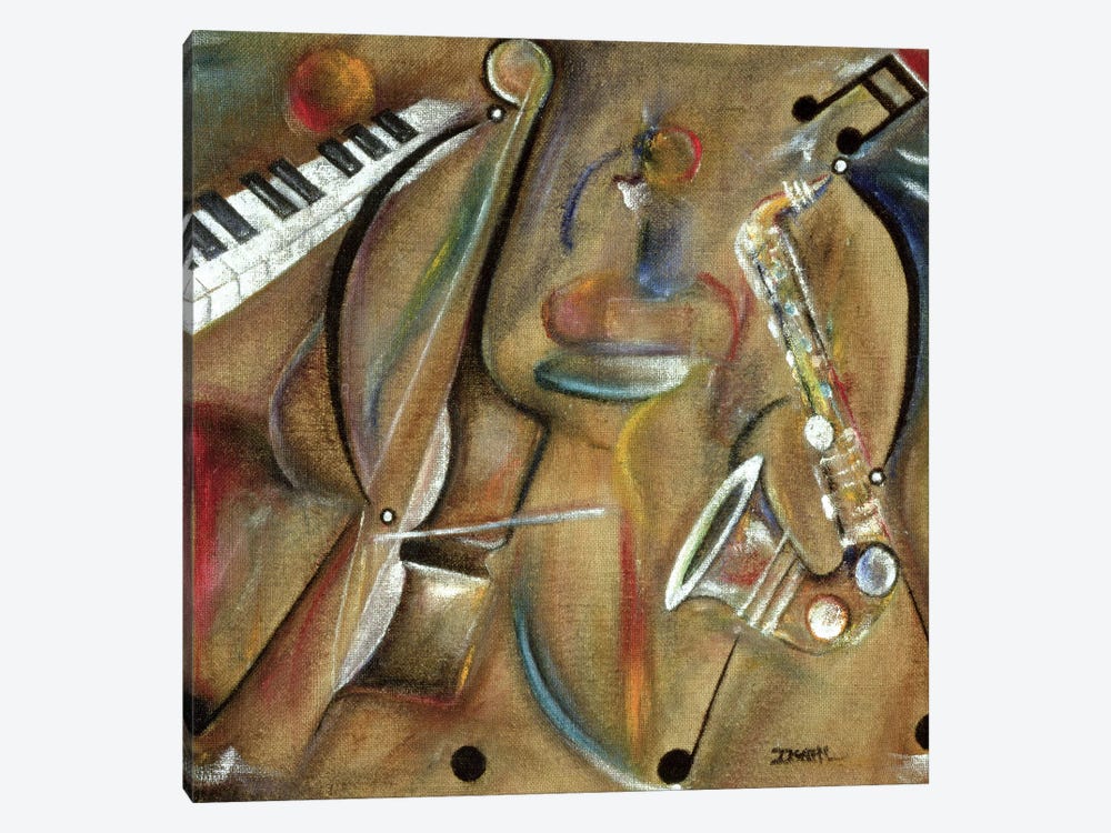 Burlap Sax by Ikahl Beckford 1-piece Canvas Art