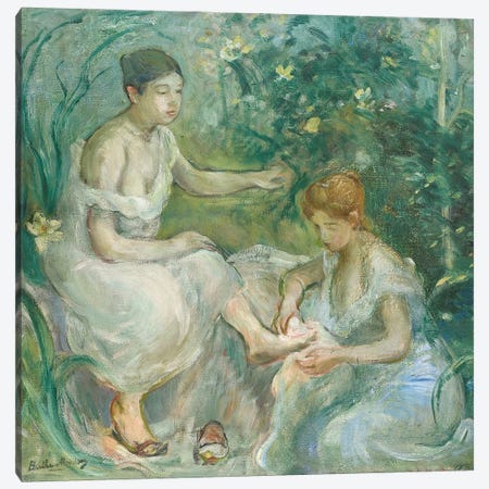 Bath (Bain), 1894 Canvas Print #BMN7306} by Berthe Morisot Canvas Artwork