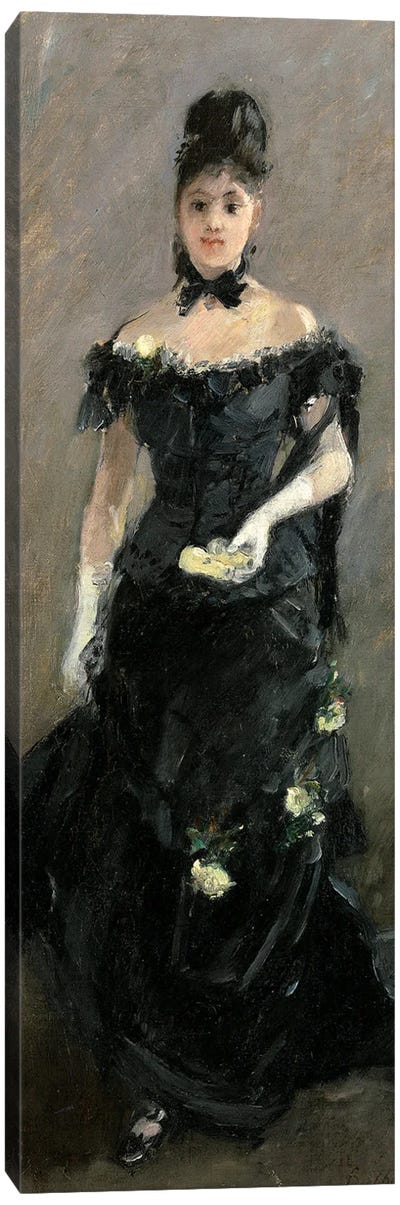 Femme en Noir (Avant le Theatre), 1875 Canvas Art Print