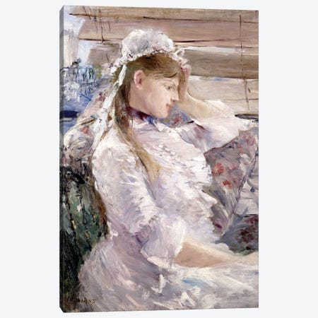 Profile Of A Seated Young Woman, 1879 Canvas Print #BMN7308} by Berthe Morisot Canvas Art Print