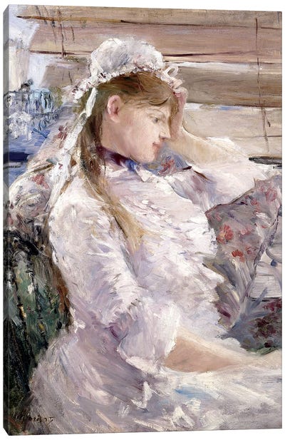 Profile Of A Seated Young Woman, 1879 Canvas Art Print