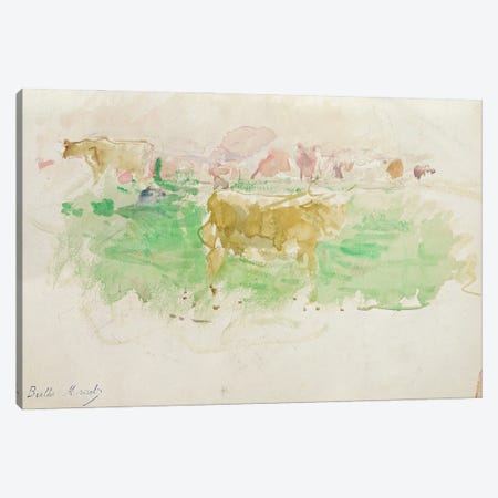 Cows In Normandy, 1880 Canvas Print #BMN7315} by Berthe Morisot Canvas Art Print
