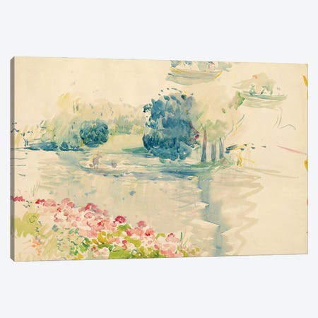 Geraniums By The Lake, 1893 Canvas Print #BMN7319} by Berthe Morisot Canvas Artwork