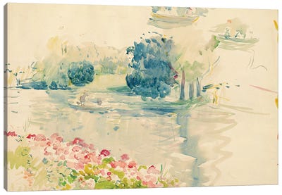 Geraniums By The Lake, 1893 Canvas Art Print