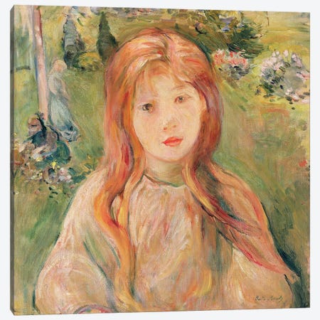 Girl At Mesnil, 1892 Canvas Print #BMN7320} by Berthe Morisot Art Print