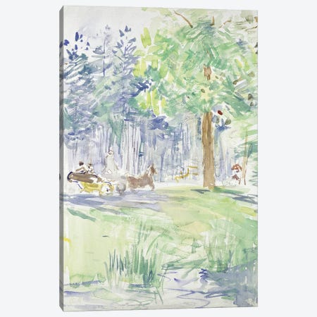 Horse And Carriage On A Woodland Road, After 1883 Canvas Print #BMN7324} by Berthe Morisot Canvas Art