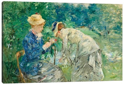 In The Bois de Boulogne, c.1875-79 Canvas Art Print