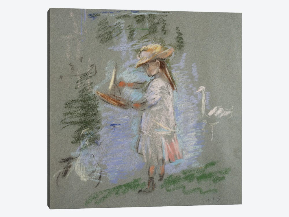 Julie In Pink By The Lakeside (Julie en Rose au Bord du Lac), 1886 by Berthe Morisot 1-piece Art Print