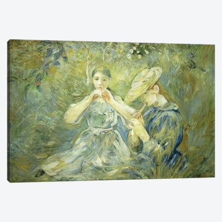 La Flageolet, 1890 Canvas Print #BMN7337} by Berthe Morisot Art Print
