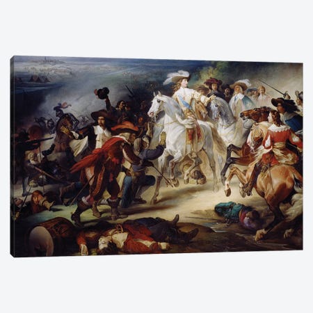 Battle of Rocroy, 19th May 1643, 1834  Canvas Print #BMN733} by Francois Joseph Heim Canvas Wall Art