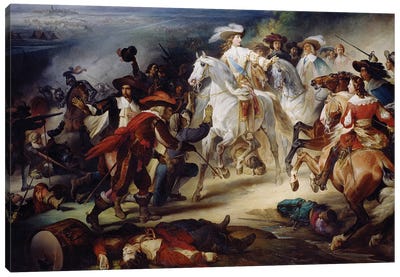Battle of Rocroy, 19th May 1643, 1834  Canvas Art Print