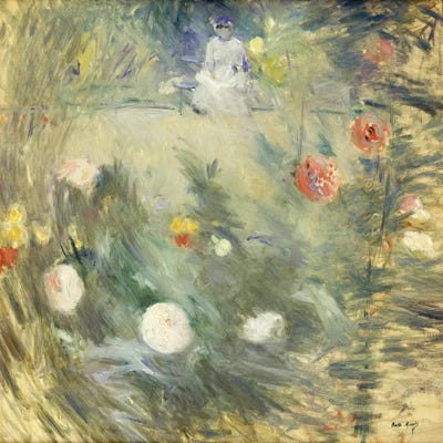 Nanny At The End Of The Garden (Nourrice au Fond d'un Jardin), 1880 by Berthe Morisot canvas print