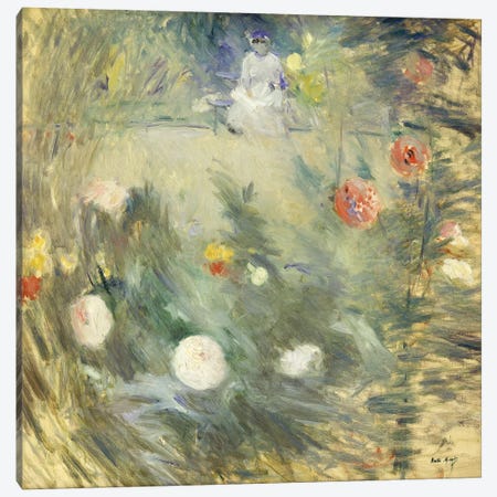 Nanny At The End Of The Garden (Nourrice au Fond d'un Jardin), 1880 Canvas Print #BMN7346} by Berthe Morisot Canvas Artwork