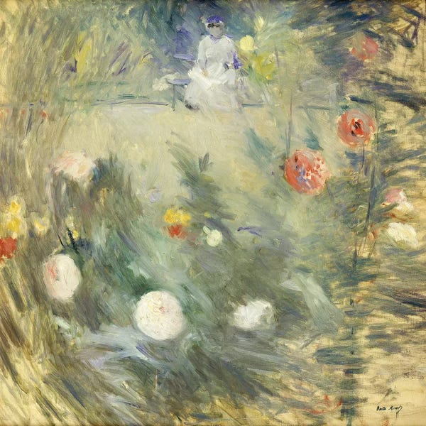 Berthe Morisot: Nanny At The End Of The Garden (Nourrice au Fond d'un Jardin), 1880 by Berthe Morisot