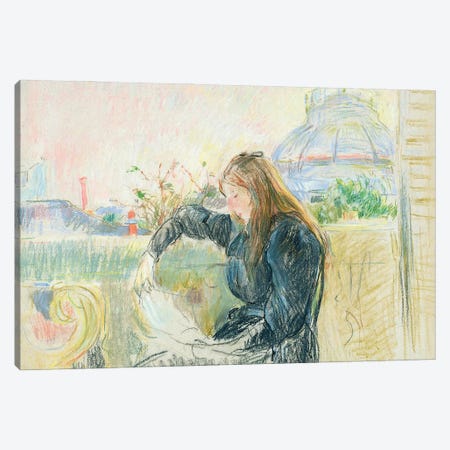 On The Balcony, 1893 Canvas Print #BMN7348} by Berthe Morisot Art Print