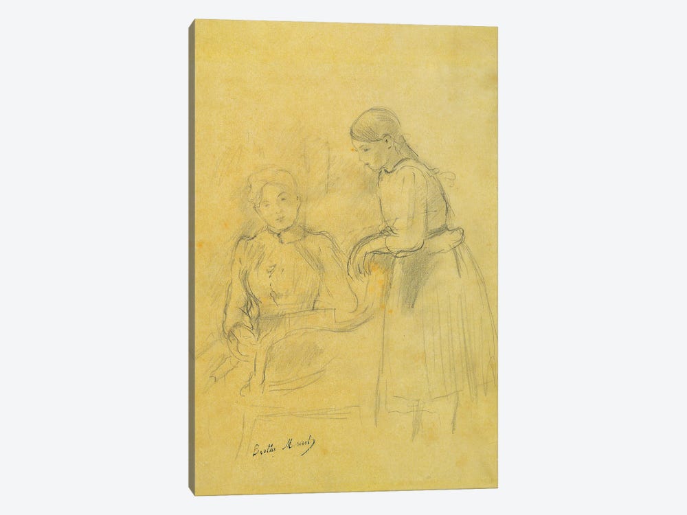 Portrait Of Alice Gamby And Julie Manet, 1889 by Berthe Morisot 1-piece Art Print