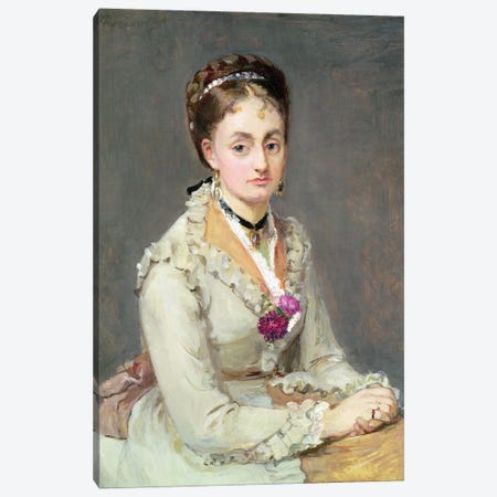 Portrait Of The Artist's Sister, Madame Edma Pontillon, c.1872-75 Canvas Print #BMN7358} by Berthe Morisot Canvas Wall Art