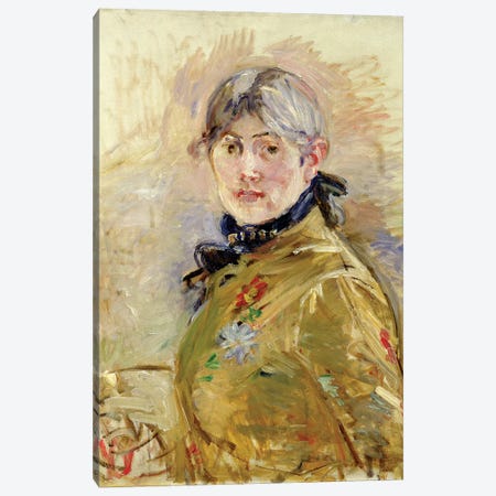Self Portrait, 1885 Canvas Print #BMN7363} by Berthe Morisot Canvas Art Print