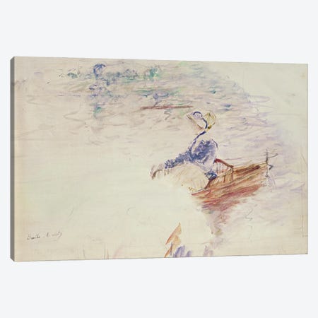 Sketch Of A Young Woman In A Boat, 1886 Canvas Print #BMN7364} by Berthe Morisot Canvas Wall Art