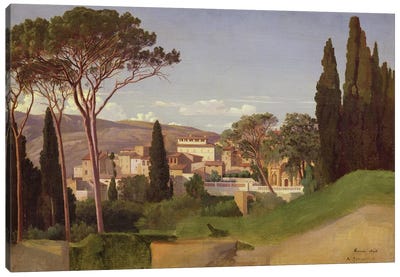 View of a Roman Villa, 1844  Canvas Art Print