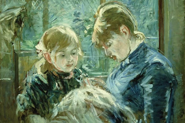 Impressionism: The Dressmaking Lesson (Le Lecon de Couture), 1884 by Berthe Morisot