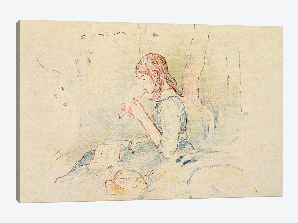 The Flageolet Player, 1890 by Berthe Morisot 1-piece Canvas Art Print