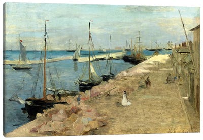 The Harbour At Cherbourg, 1871 Canvas Art Print