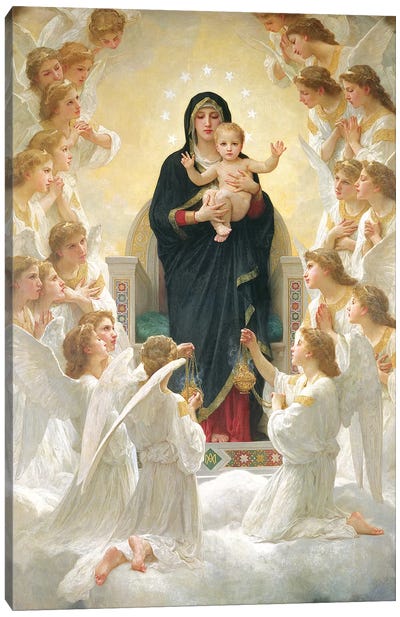 The Virgin with Angels, 1900  Canvas Art Print - Christmas Angel Art