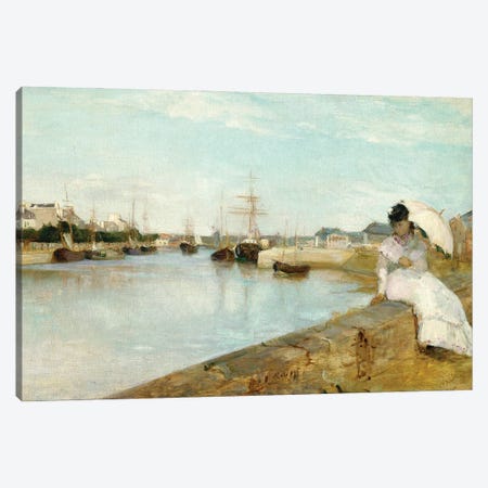 The Harbour At Lorient, 1869 Canvas Print #BMN7380} by Berthe Morisot Canvas Art Print