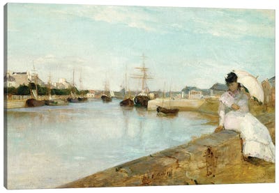 The Harbour At Lorient, 1869 Canvas Art Print