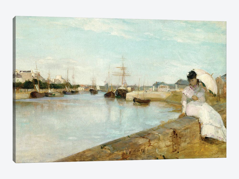 The Harbour At Lorient, 1869 1-piece Canvas Art Print