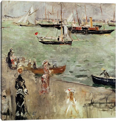 The Isle Of Wight, 1875 Canvas Art Print - Berthe Morisot