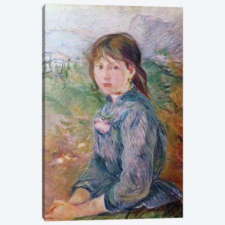 The Little Girl From Nice, 1888-89 Canvas Print #BMN7384} by Berthe Morisot Canvas Artwork