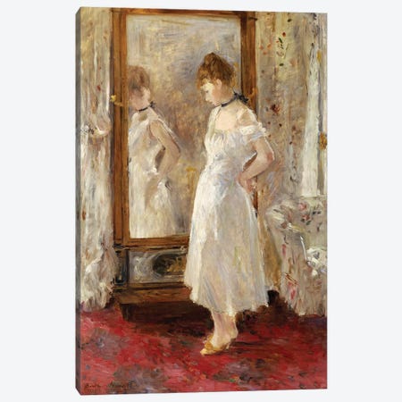 The Psyche Mirror, 1876 Canvas Print #BMN7388} by Berthe Morisot Canvas Art Print