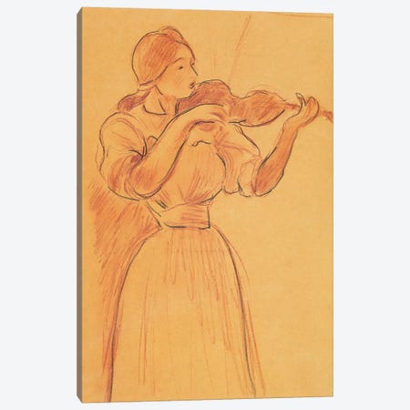 The Violin, 1894 Canvas Print #BMN7393} by Berthe Morisot Canvas Art