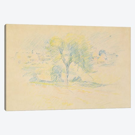 Trees And Millstones, 1883 Canvas Print #BMN7394} by Berthe Morisot Canvas Print
