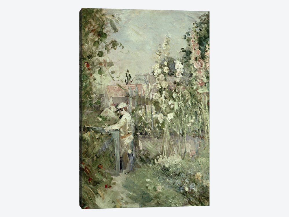 Young Boy In The Hollyhocks by Berthe Morisot 1-piece Canvas Artwork