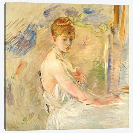 Young Girl Getting Up (Mademoiselle Euphrasie), 1886 Canvas Print #BMN7404} by Berthe Morisot Canvas Print