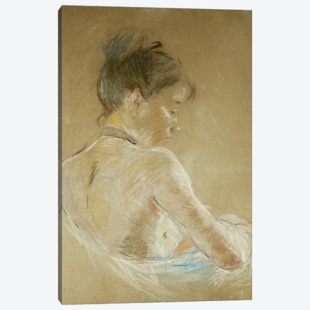Young Girl With Naked Shoulders (Jeune Fille Aux Epaules Nues), 1885 Canvas Print #BMN7418} by Berthe Morisot Art Print