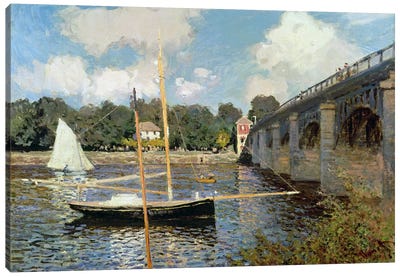 The Seine at Argenteuil  Canvas Art Print - Boat Art