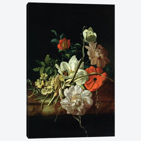 Still Life With Flowers Canvas Print #BMN7452} by Rachel Ruysch Art Print