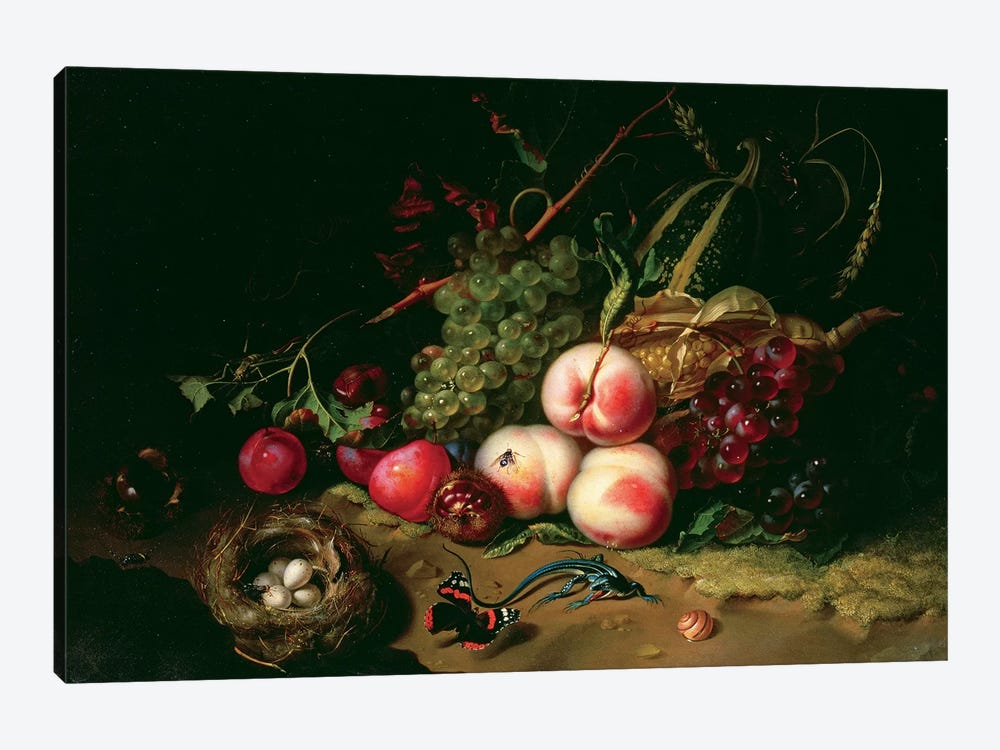 Still Life With Fruit by Rachel Ruysch 1-piece Canvas Art Print